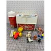 Image 1 : VINTAGE FISHER PRICE FAMILY PLAY FARM TOY BARN SILO ETC