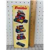Image 1 : VINTAGE FRESHIE ADVERTISING DRINK MIX CANDY CARDBOARD WINDOW HANGER SIGN