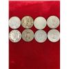 Image 4 : LOT OF 8 50 CENT CANADIAN HALF DOLLAR SILVER COINS