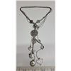 Image 1 : Long Silvertone "Love-Hope-Joy" Necklace - Lia Sophia