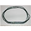 Image 1 : 3 Very Long Tiny Bead Strand Necklace - Blue/Green/Brown Tones
