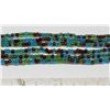 Image 2 : 3 Very Long Tiny Bead Strand Necklace - Blue/Green/Brown Tones