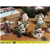 Image 2 : 2 Decorative Boxes with 10 Handcrafted Christmas Ornaments NIB + Handcrafted Mini Snowman Wreath - c