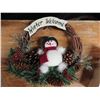 Image 4 : 2 Decorative Boxes with 10 Handcrafted Christmas Ornaments NIB + Handcrafted Mini Snowman Wreath - c