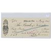 Image 1 : The Bank of Toronto cheque from Millbrook, Ont. For $4 dated 1914.