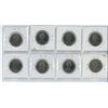 Image 2 : Lot of 8 Canadian 50 Cents. Includes 1968, 1969, 1970, 1972, 1974, 1978 Square Jewels, 1979 Round Bu