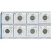 Image 1 : Lot of 8 U.S. Silver Mercury Dimes. Includes 1912, 1917, 1923, 1924, 1927, 1935, 1936 & 1942.