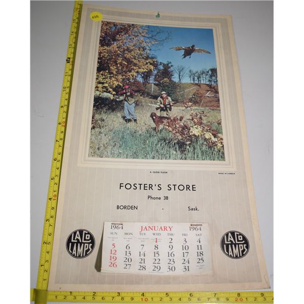 Fosters store Borden Sask calendar