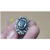 Image 4 : Sterling Silver Grim Reaper ring size 12 1985