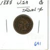 Image 1 : 1883 USA Indian Head Cent