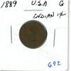 Image 1 : 1889 USA Indian Head Cent