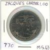 Image 1 : Canada 1984 Dollar Jacques Cartier Coin Low Mintage