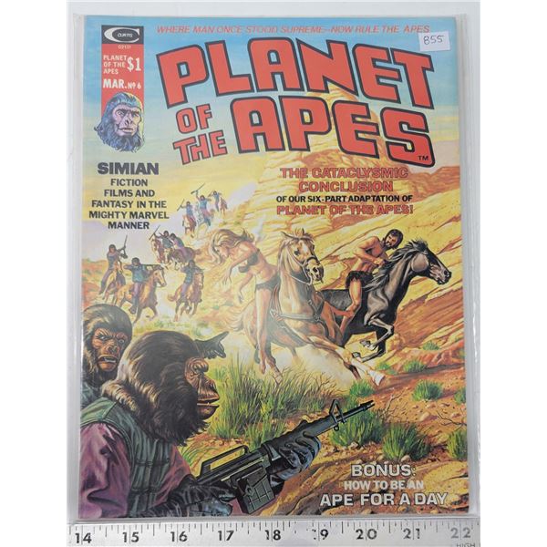 March 1975 Vintage Planet of the Apes Comic Magazine #6 N. Mint