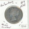 Image 1 : Newfoundland 1894 Low Mintage Half-Dollar VF .925 Silver