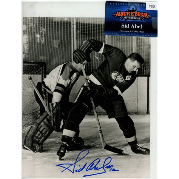 Sid Abel Detroit Red Wings Authentic Signature 8x10 Photo