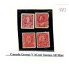 Image 1 : Canada George V 3c Stamps All Mint