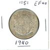 Image 1 : 1940 EF40 Canadian Silver 50 cent Coin - King George VI