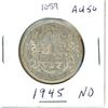 Image 1 : 1945 ND Canadian Silver 50 cent Coin - King George VI