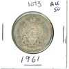 Image 1 : 1961 Canadian Silver 50 cent Coin - Queen Elizabeth