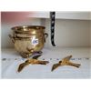 Image 2 : Brass pot (India) & brass seagulls.