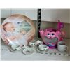 Image 1 : Vintage miniature tea set, Baby's first plate & leap frog talking teapot.