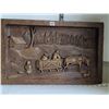 Image 2 : 3D carved wood, old prairie winter scene. Artist Dutin