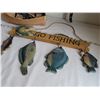 Image 2 : Cottage decor. Ceramic sleeping fisherman & wood sign.