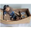 Image 3 : Cottage decor. Ceramic sleeping fisherman & wood sign.