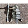 Image 3 : Cast Iron, outdoor chinese pagoda candle lamp.