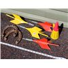Image 2 : The original, now banned, 1970's lawn darts & old winter horseshoes.