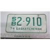 Image 1 : 1974 Saskatchewan Plate - SB2-910