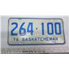 Image 1 : 1976 Saskatchewan Plate - 264-100