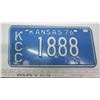 Image 1 : 1976 Kansas Plate - 1888