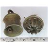 Image 3 : 2 Mini Cast brass ornate bells - collectable - perfect for your home décor