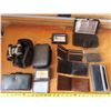 Image 1 : Box of wallets and purses + Vivitar Binoculars (Some Genuine leather wallets)