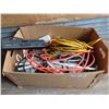 Image 1 : Big box of extension cords, surge protectors, outlet adapters, etc.
