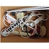 Image 2 : Big box of extension cords, surge protectors, outlet adapters, etc.