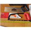 Image 2 : 12" Plastic mire box and 14" backsaw + 24Tx 12" Carbon steel hacksaw + small specialty hacksaw