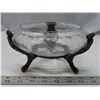 Image 1 : Old Crackle glass bowl on stand