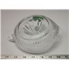 Image 3 : 1950's Large Glass Juice Reamer Ribbed 8 x 6.5 "