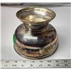 Image 3 : Silver Pedestal Bowl PLEFT B-32  - 7 X 5" Planter or Décor