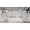 Image 1 : Lot of vintage milk bottles 1940-60, ribbed rim heavy glass 1 Qt.