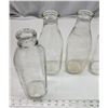 Image 3 : Lot of vintage milk bottles 1940-60, ribbed rim heavy glass 1 Qt.