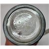 Image 3 : CROWN Mason Jar Zinc lid heavy glass inset raised crown design 1950's