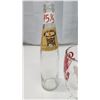 Image 6 : Pepsi Cola Thumbprint Soda Goblet 1970 - 2 A&W Root beer 1960 Heavy long neck