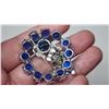 Image 4 : Blue rhinestone circle brooch