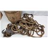Image 3 : Nail Keg “Beaver Lumber” Nipawin, SK and No.3 ½ or 5/8 “Richards- Wilcox” London Rope Pulleys with o