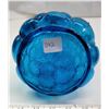 Image 7 : Vintage Blue Glass Decanter/Vase 15inch, Glows Green