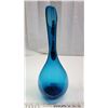 Image 3 : Hand-Blown Vintage Blue Glass Decanter/Vase From Enesco, Italy – has original sticker – 15 inch – Gl