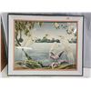 Image 1 : Vintage 1940-1950’s  - “Great Egrets” TURNER – Original Frame 26x32.5 inch